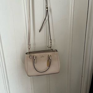 Cream coach purse